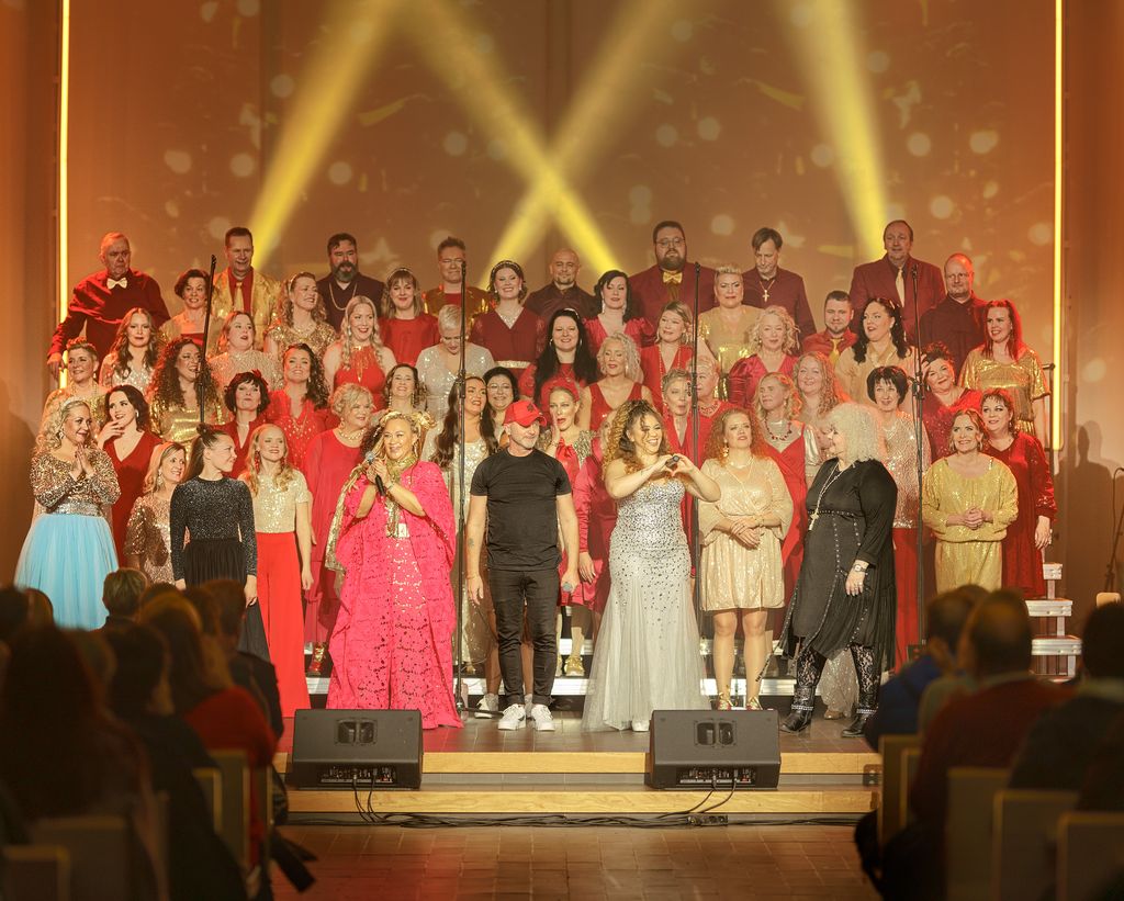 Gospelkuoron toistaiseksi viimeinen Gospel Christmas -konsertti koettiin joulukuussa 2022. Kuva: Jani Mahkonen