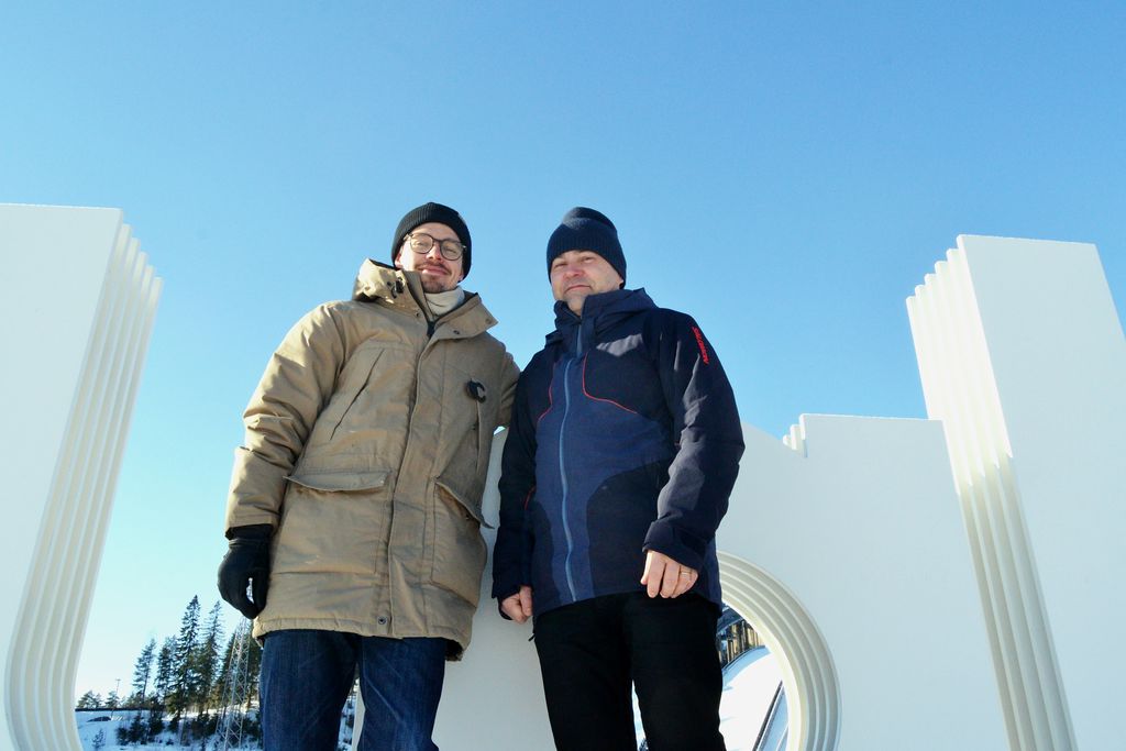 Yhteisö- ja tapahtumapappi Janne Konttinen sivakoi tänä vuonna ensimmäisen Finlandia-hiihtonsa. Tapahtumajohtaja Markku Levasella hiihtoja on takana jo 13. 